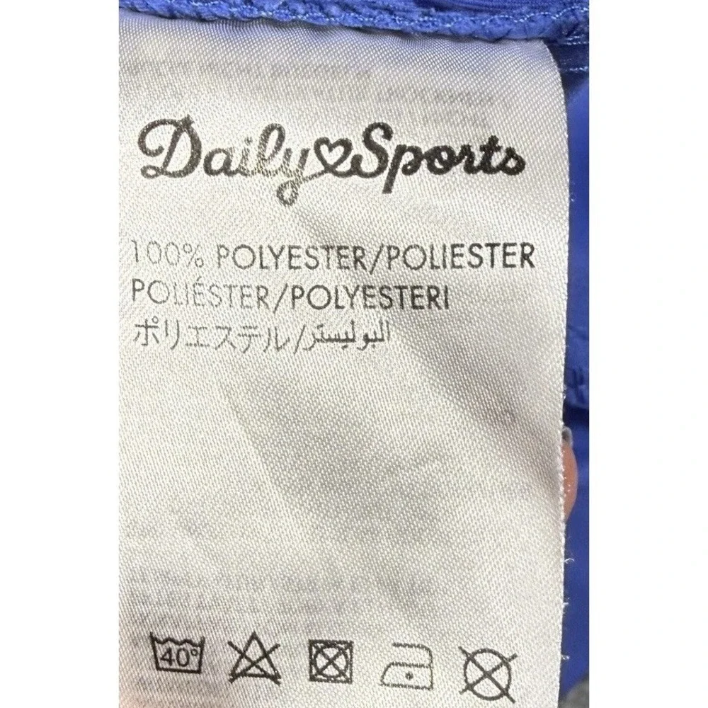 Daily Sports Sleeveless Dress XL Sweden Athleisure Golf Blue Silver Snap Pockets - Picture 5 of 11